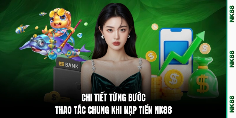 Chi tiết từng bước thao tác chung khi nạp tiền NK88