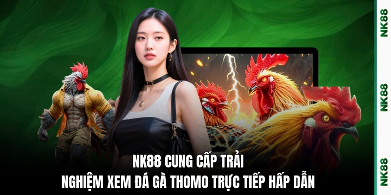 NK88 cung cấp trải nghiệm xem đá gà Thomo trực tiếp hấp dẫn